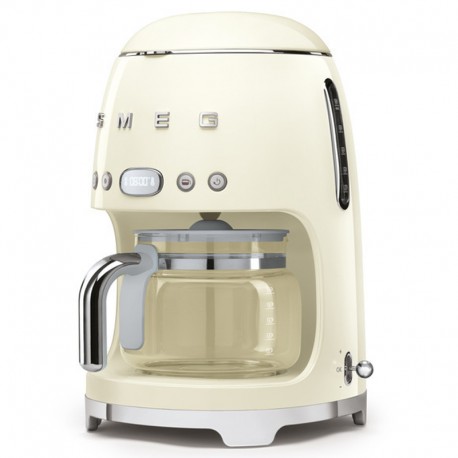 Cafetière programmable Smeg année 50 Crème Chromé