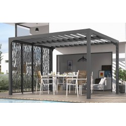 Pergola Bioclimatic Orientable Blades 11m2 and Brise-Vue façade 3.6m Pergola Bioclimatic Orientable Blades 11m2 and Brise-Vue façade 3.6m