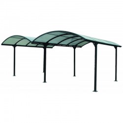 Carport 2 carros 4.85x6.00m alumínio e policarbonato 6mm ANTI-UV Habrita