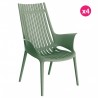 Set van 4 fauteuils Vondom Ibiza Lounge Green Pickle