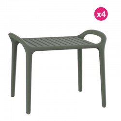 Conjunto de 4 mesas de café Vondom Ibiza Green Pickle