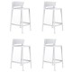 Lot de 4 tabourets plan de travail Vondom Africa hauteur d'assise 65 cm Vondom blanc