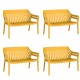 Lot de 4 sofas Vondom Spritz jaune moutarde