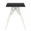 Eettafel Vondom Faz Hout zwart vierkant blad en natuurlijke eiken poten