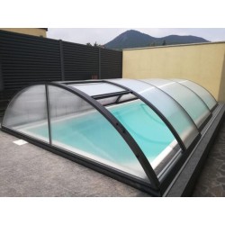 Pool shelter in Aluminum and Polycarbonate 394 x 854 x 140