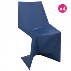 Set di 4 sedie futuristiche Vondom Voxel nero