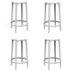 Lot de 4 tabourets hauts Brooklyn Vondom hauteur d'assise 66 blanc