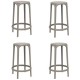 Lot de 4 tabourets hauts Brooklyn Vondom hauteur d'assise 66 gris tourterelle
