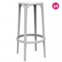 Juego de 4 taburetes de bar Brooklyn Vondom asiento altura 76 blanco