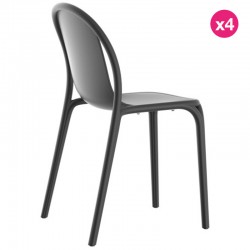 Lot de 4 chaises Vondom Brooklyn noir