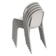 Lot de 4 chaises Vondom Brooklyn gris tourterelle