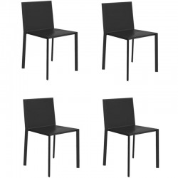 Conjunto de 4 cadeiras de quartzo vondom preto