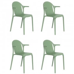Set of 4 armchairs Vondom Brooklyn pickle