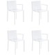 Set of 4 white Vondom Quartz armchairs