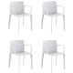 Lot de 4 fauteuils Vondom Kes blanc