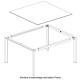 Table haute Frame Aluminium Vondom 140x60xH105 blanc