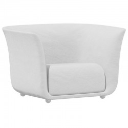 Fauteuil Vondom design Suave in witte waterafstotende stof Snow 1041