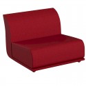 Sillón central Vondom diseño Suave en tejido hidrófugo rojo Granate 1046