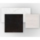 Table basse carrée Pixel Vondom Dekton Kelya noir et pieds noirs 40x40xH25