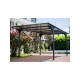 Carport Toit Plat 14.70m2 en aluminium et polycarbonate Habrita