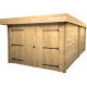 Wooden garage Habrita 21m2 Flat roof