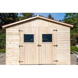 Garden shed in Wood of Spruce Brut Habrita 9 m2