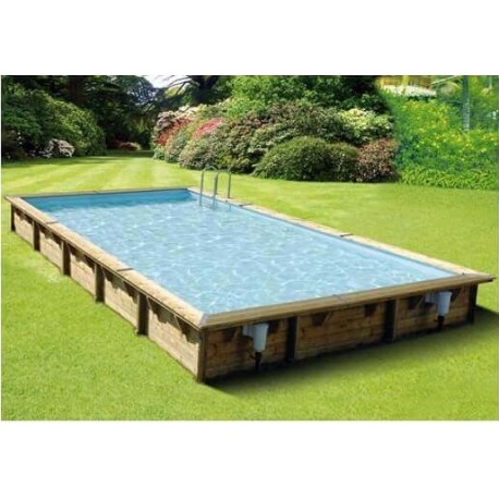 Pool Wood Ubbink Linea 500x800 H140 Liner Azul