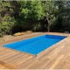 Piscina Legno Ubbink Azura 400x750 H130 Fodera Beige