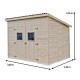 Garden shed Habrita solid wood 25,37 m2 with flat steel roof