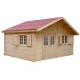 Garden shed Habrita solid wood 25,37 m2 with flat steel roof