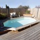 Pool Wood Ubbink Azura 400x750 H130 Liner Azul