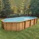 Piscina Legno Ubbink Azura 400x750 H130 Fodera Blu