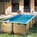 Pool Wood Ubbink Azura 350x505 H126cm Liner Blue