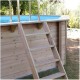 Pool Holz Ubbink Azura 350x505 H126cm Liner Blau