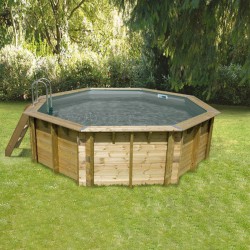 Piscine Bois Ubbink Océa 430 H120cm Liner gris