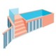 Piscine Container CosyPool Premium 244x605 H150 rectangle