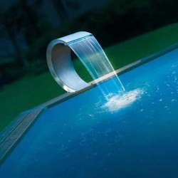 Piscina cascata Mamba LED in acciaio inox 316 L