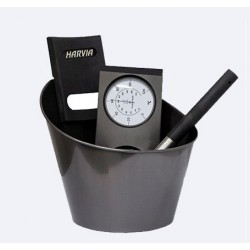 Kit Zubehör Harvia Metal schwarz für Sauna