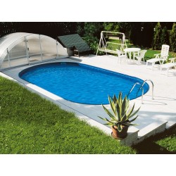 Piscine Ovale Ibiza Azuro 600x320 H120 avec Filtre à Sable