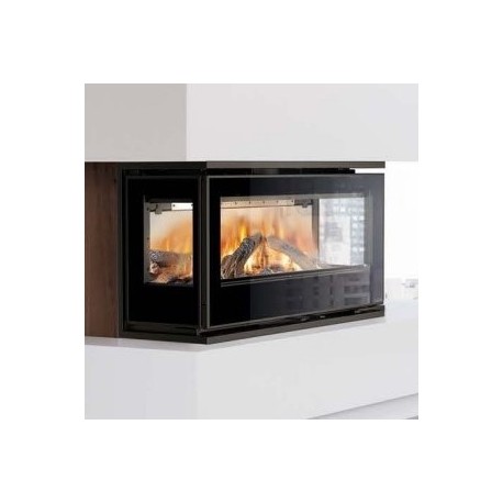 Wood insert Ferlux Panoramic 90 with 3 glazed sides 18 kW