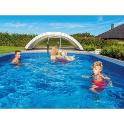 Ovaal zwembad Ibiza Azuro 800x416 H150 met zandfilter