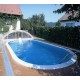 Piscine Ovale Ibiza Azuro 900x500 H150 avec Filtre à Sable