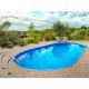 Piscina oval Ibiza Azuro 900x500 H150 forro azul