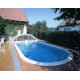 Piscina oval Ibiza Azuro 10x416 H150 com filtro de areia