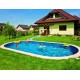 Ovaler Pool Ibiza Azuro 11x5 H150 mit Sandfilter