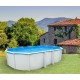 Piscine hors sol TOI Ibiza Compact ovale 550x366x132 avec kit complet blanc