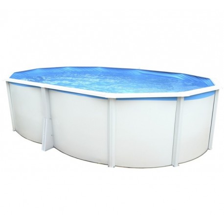 Piscine hors sol TOI Ibiza Compact ovale 550x366x132 avec kit complet blanc