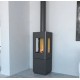 Stufa a legna Bronpi Bombay 3C 7kW con 3 lati vetrati