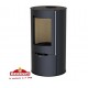 Bronpi Dover 9kW round wood stove with pyre