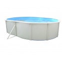 Piscine hors sol TOI Majorque ovale 550x366xH120 avec kit complet Blanc